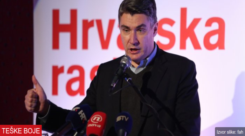 ZORAN MILANOVIĆ JE NOVI PREDSJEDNIK HRVATSKE