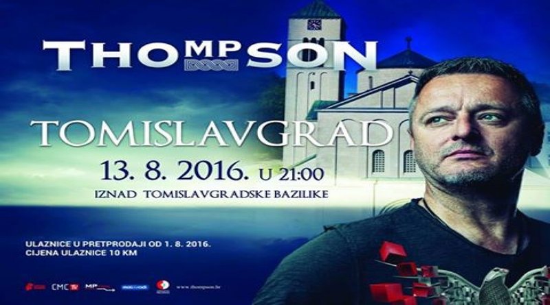 Od sutra su u prodaji ulaznice za Thompsonov koncert u Tomislavgradu