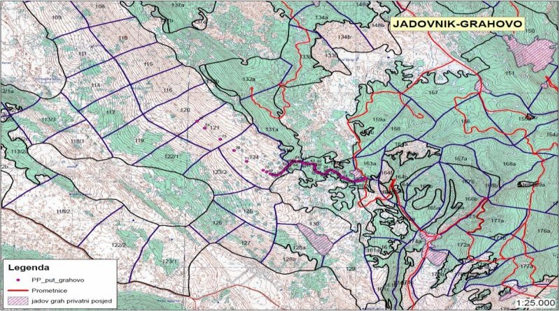 U tijeku izgradnja Protupožarnog puta na G.J. Jadovnik Grahovo