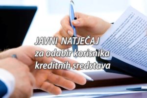 25.10.2017 Javni natječaj – „Kreditni poticaj razvoja poduzetništva i obrta“