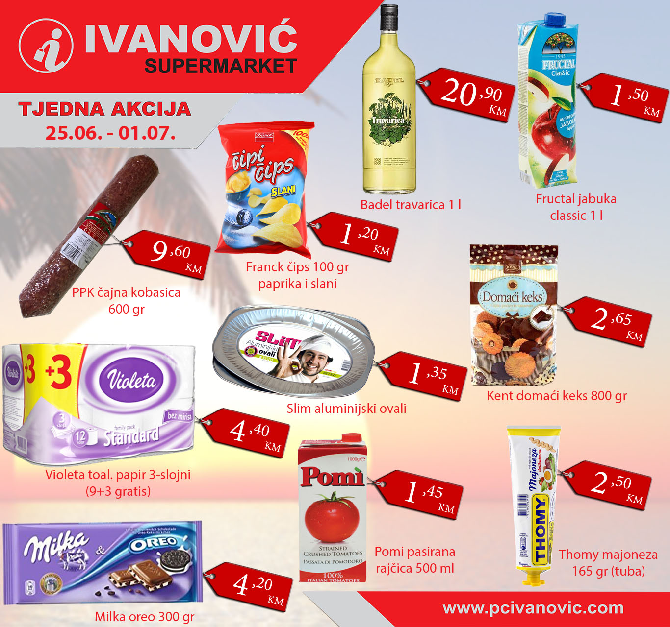 Tjedna akcija Supermarketa Ivanović od 25.06. do 01.07.2018.