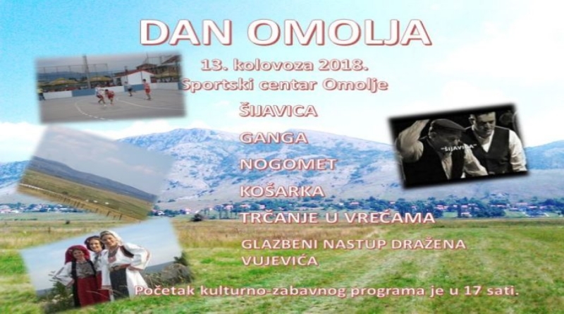 U ponedjeljak Dan Omolja: Kulturno-zabvni program na Sportskom centru Omolje