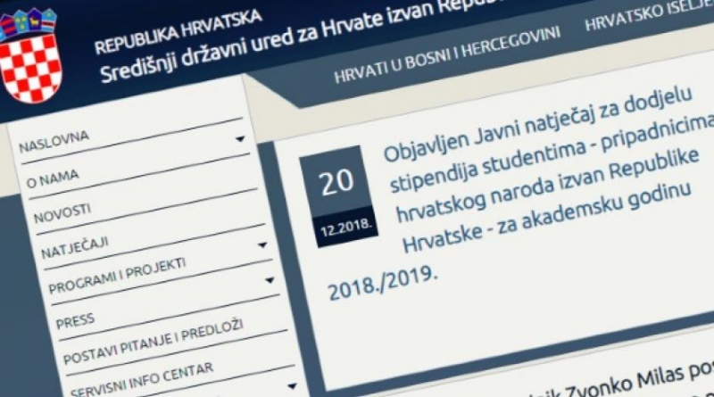 Objavljen Javni natječaj za dodjelu stipendija hrvatskim studentima izvan Republike Hrvatske