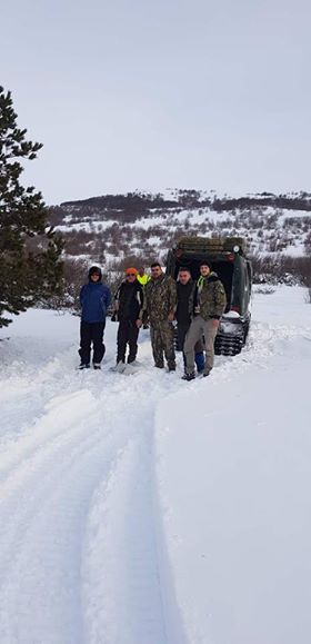 FOTO: Lovci iz sekcije “Vidoši” angažirali su se na hranjenju divljih životinja