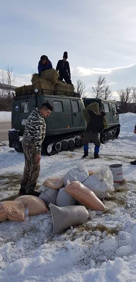 FOTO: Lovci iz sekcije “Vidoši” angažirali su se na hranjenju divljih životinja