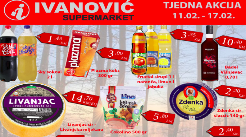 TJEDNA AKCIJA U SUPERMARKETU IVANOVIĆ