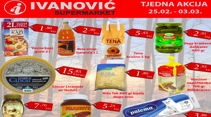 Tjedna akcija Supermarketa Ivanović