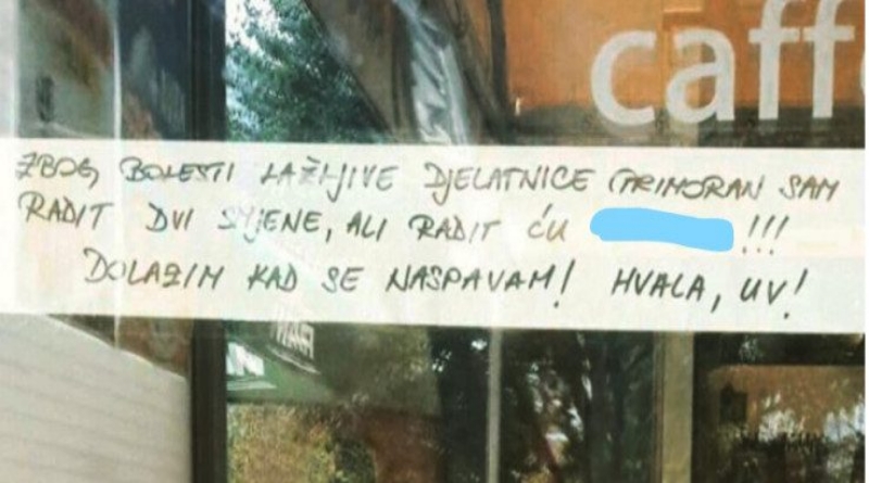 Konobar zatvorio kafić na zanimljiv način