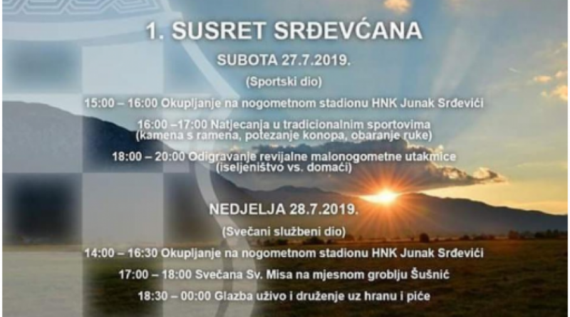 LIVNO: Za vikend se održava prvi susret Srđevćana