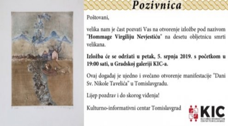 Najava: ''Hommage Virgiliju Nevjestiću''