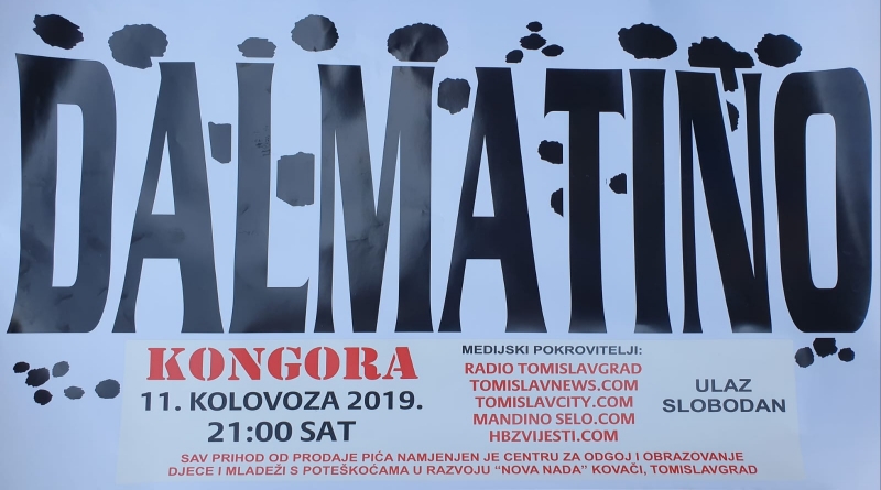 Večeras besplatan koncert Dalmatina u Kongori