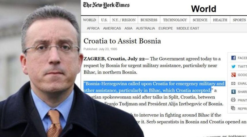 Mišetić: Neka Džaferović objasni zašto je Vlada BiH 22. 7. 1995. zatražila hitnu vojnu intervenciju RH radi spašavanja Bihaća