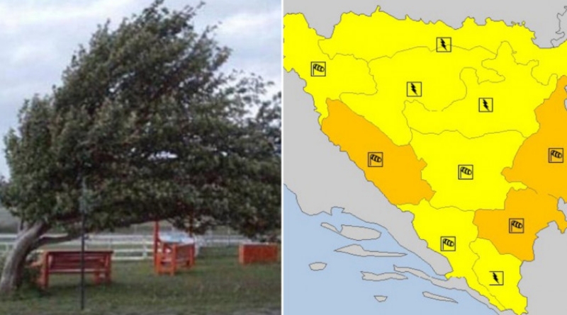 Upaljen crveni meteoalarm: Upozorenje za Mostar, Livno, Trebinje, Foču i Višegrad