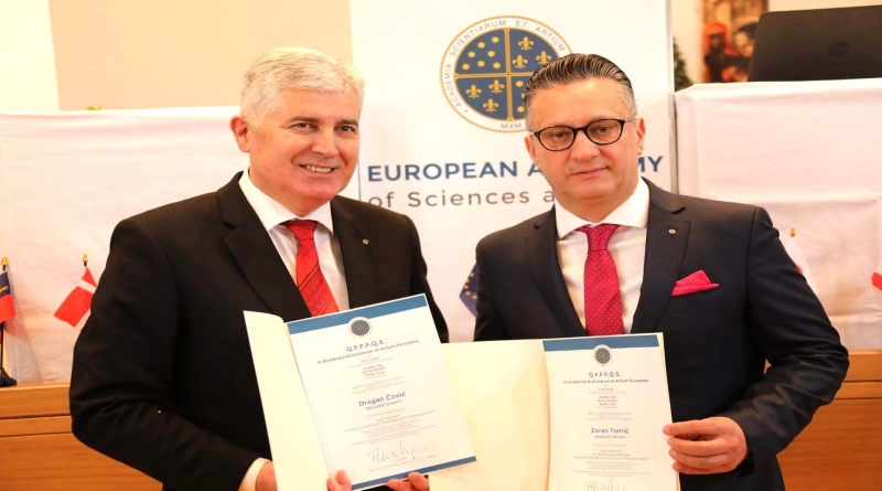 Akademik Dragan Čović i prof. dr. Zoran Tomić sa Sveučilišta u Mostaru izabrani za su za redovite članove Europske akademije znanosti i umjetnosti