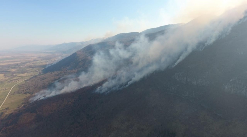 U Bosanskom Grahovu na Dinari bijesni šumski požar