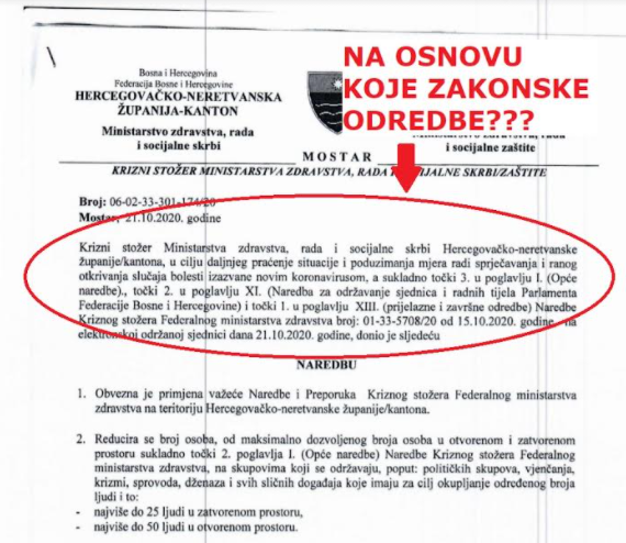 HRS: Naredbe kriznog stožera ministarstva zdravstva su protuustavne i protuzakonite!