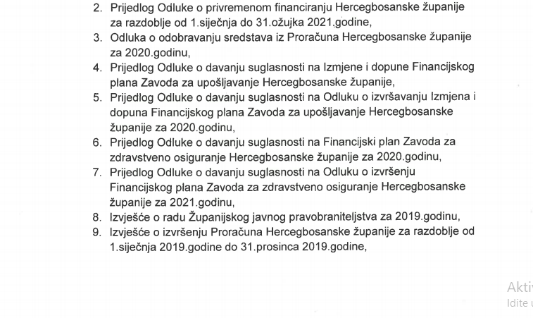 Zakazana sjednica Skupštine HBŽ, na dnevnom redu 13 točaka