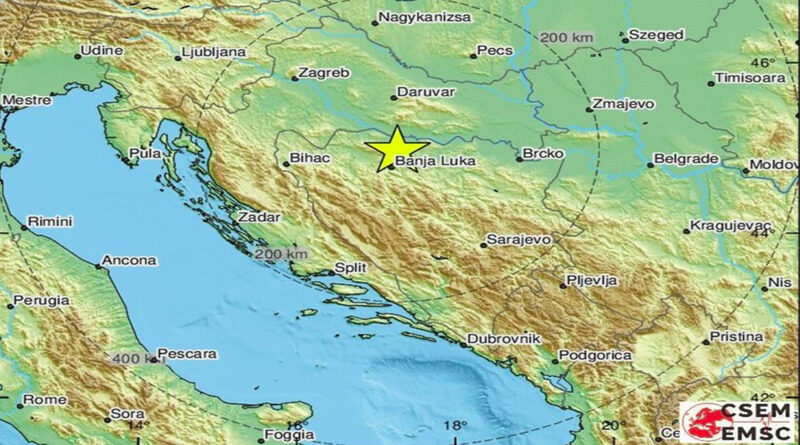 Potres magnitude 2.9 zatresao Banju Luku